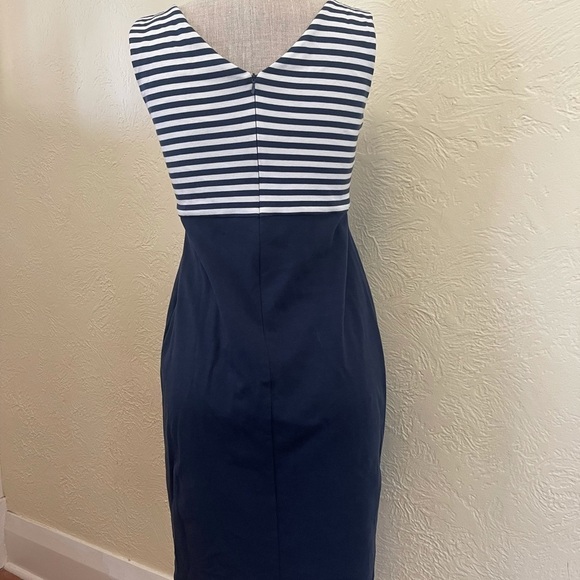 MAX MARA weekend stripes navy blue sleeveless dress - Picture 2 of 11
